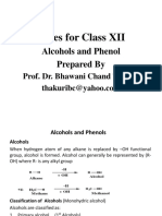 Alcohols and Phenols Class XII Notes