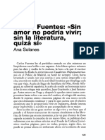 Carlos Fuentes Sin Amor No Podria Vivir Sin La Literatura Quiza Si