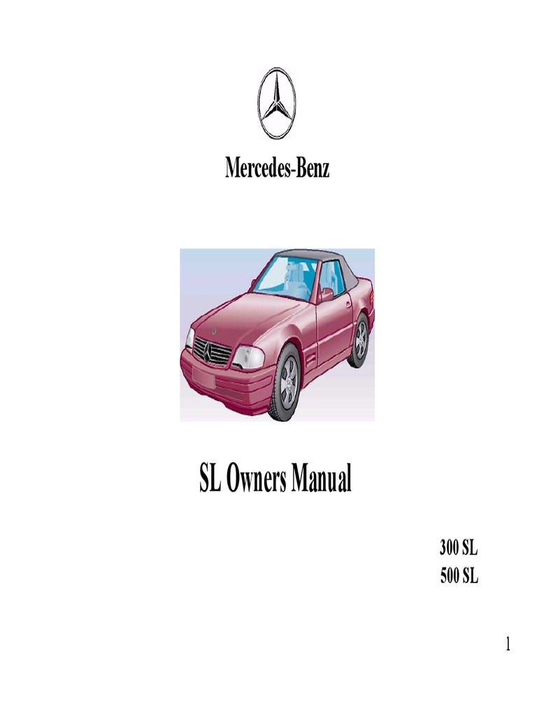 R129 Mercedes-Benz SL Owners Manual | PDF | Brake | Tire