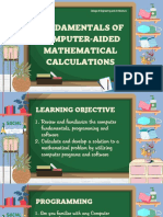 2 Fundamentals of Computer Aided Mathematical Calculations