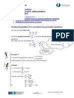 Parametric Equations Section 2 - Parametric Differentiation