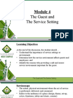 Module 4. The Guest and The Service Setting