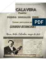 Armonía Colombiana Transcripciones. EL CALAVERA. Pasillo. Pedro Morales P. Transc. para Piano Por Gerardo Betancourt