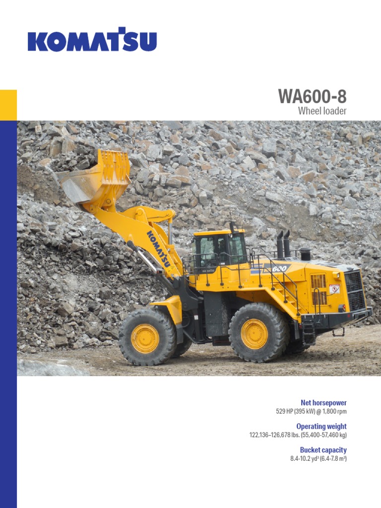 WheelLoader - WA600 8 - Full - Brochure - English - EN WA600 8 BR01 ...