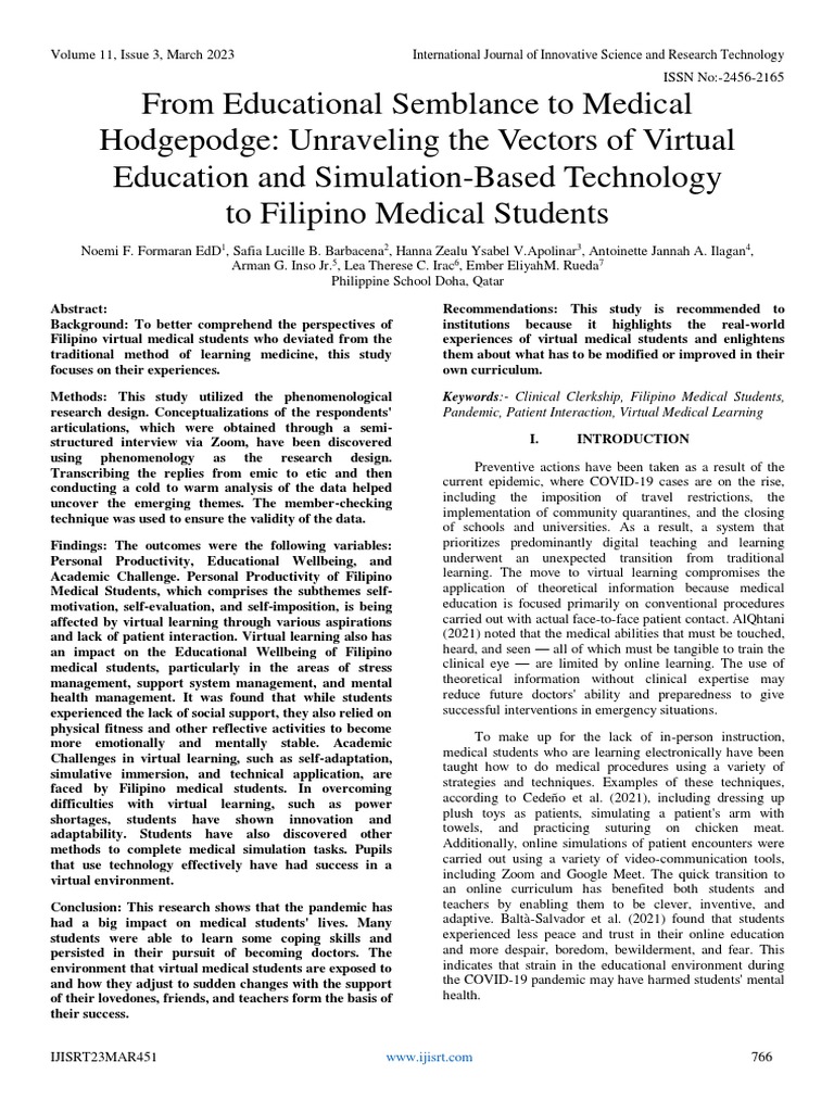 From Educational Semblance To Medical Hodgepodge Unraveling The Vectors of Virtual Education and