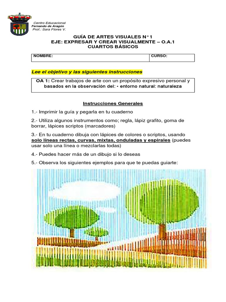 Guía de Artes Visuales 4° Básico | PDF | Arte