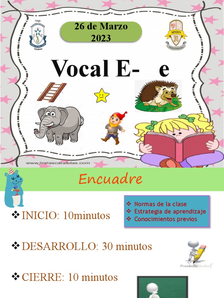 Actividades Interactivas con Vocal E | PDF | Artes del Lenguaje y ...