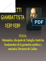 BENEDETTI GIAMBASTTISTA Biografia