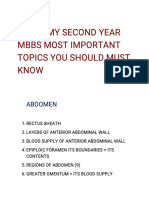 Anatomy Most Important Topics For 2ND Year PDF