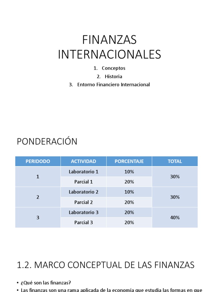 Finanzas Internacionales | PDF