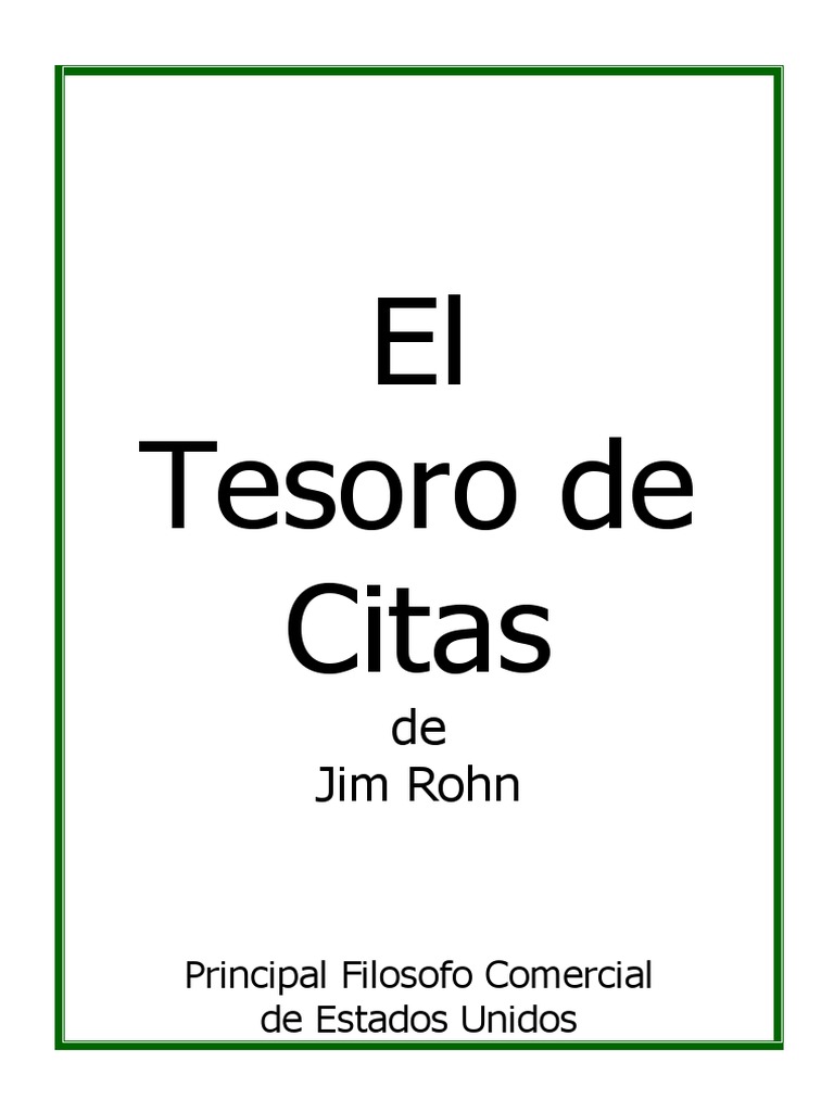 Citas Inspiradoras de Jim Rohn | PDF | Felicidad | Aprendizaje