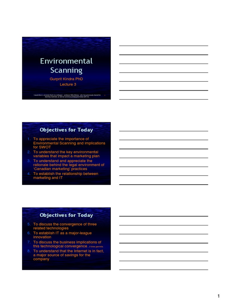 2320 Lecture 3 - Environmental Analysis | PDF | Marketing | Economies