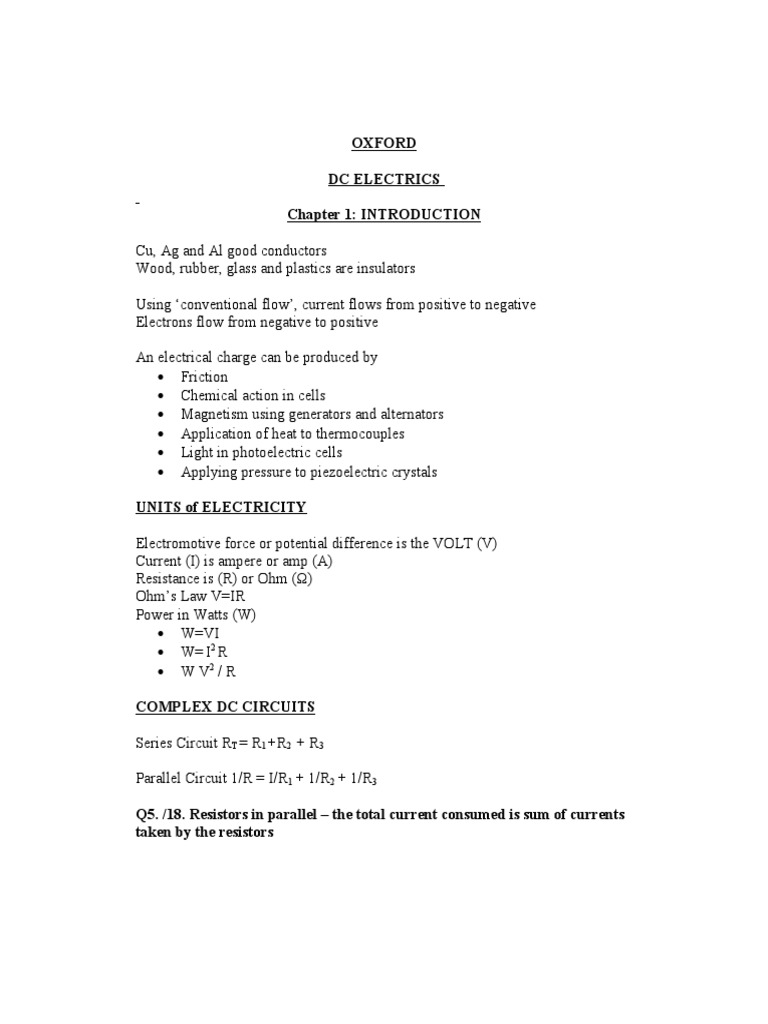 DC & AC Electric Key Facts PDF Computer Data Storage Electrical