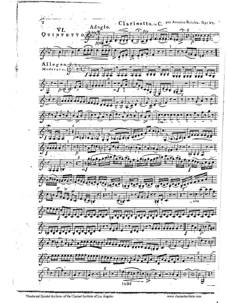 Institute) Reicha, Anton Quintet, Op. 88, No 6 PDF Woodwind Instruments