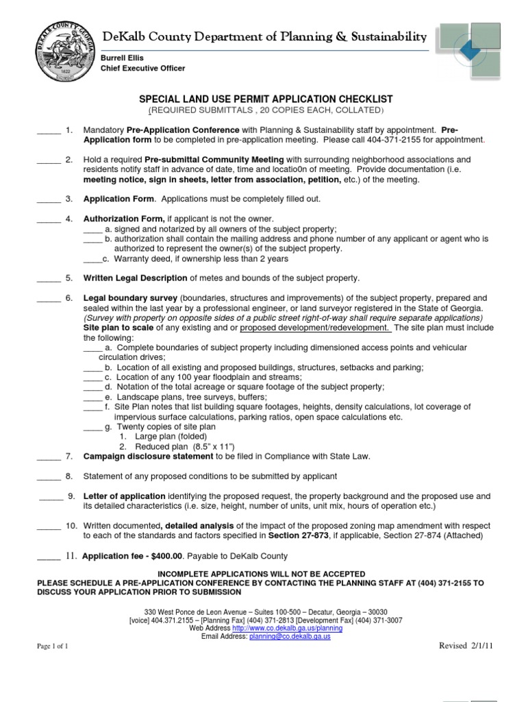 Special Land Permit PDF | Notary Public Zoning
