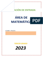 Evaluación matemáticas tercer grado