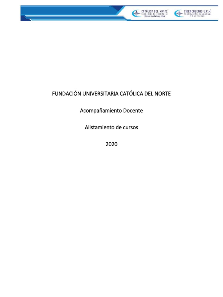 Tutorial Alistamiento de Cursos FUCN | PDF | Evaluación