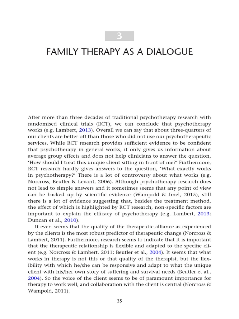 Rober, Family Therapy As A Dialogue | PDF | Psychotherapy | Mental Disorder