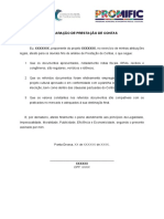 Modelo Declaracao de Prestacao de Contas