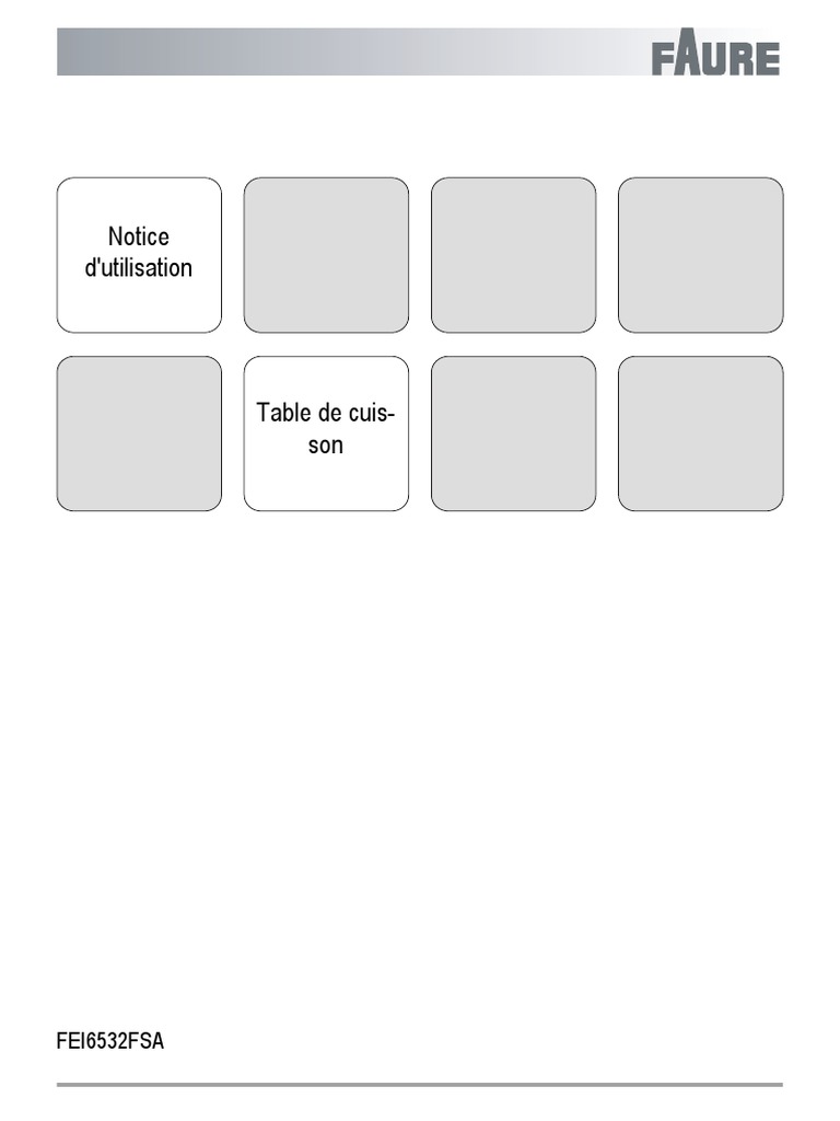 Notice d'utilisation Table Induction Faure | PDF | Recyclage