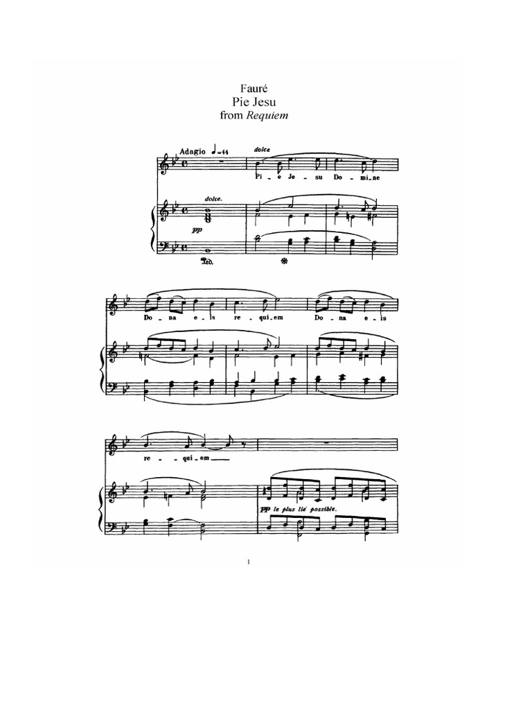 Pie Jesu .Faurè PDF