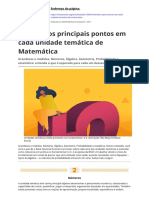 Conheça as unidades temáticas de Matemática