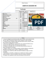 Ficha Técnica - Bobó de Camarão