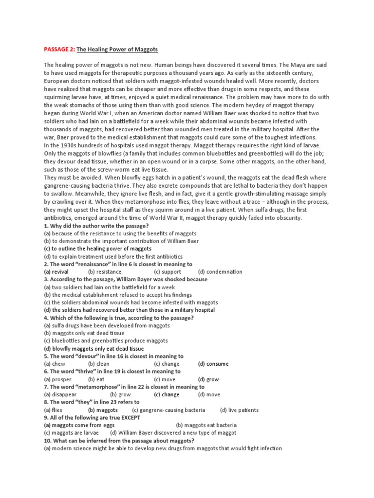 Passage 2 PDF Health Sciences Clinical Medicine