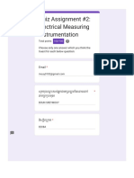 Quiz Assignment #2 - Electrical Measuring Instrumentation PDF