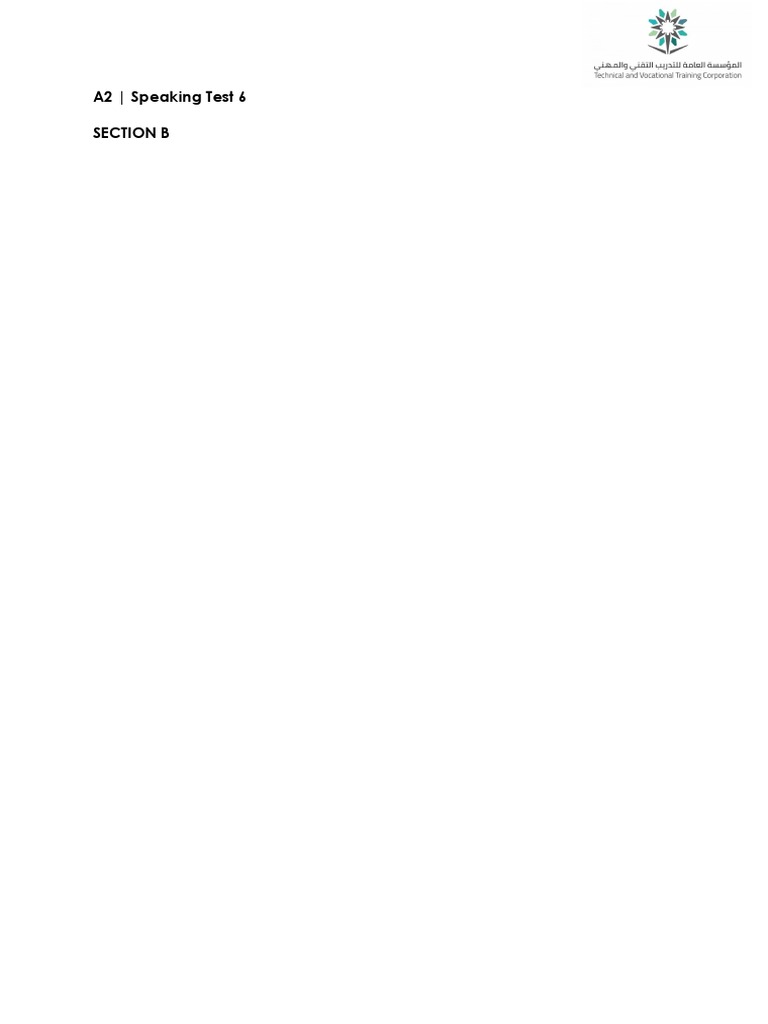 A2 Speaking Test Image Set | PDF