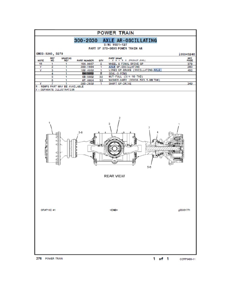 300-2030 Axle Ar-Oscillating R1600H PDF | PDF
