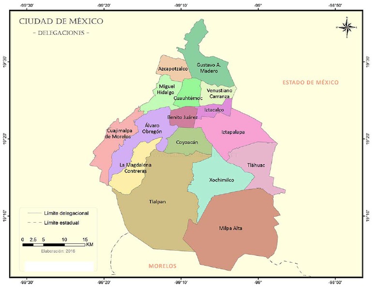 Mapa Ciudad de Mexico Delegaciones PDF | PDF