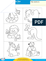 Lets Go To The Zoo Worksheet Color Cut and Paste PDF
