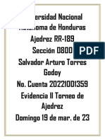 Evidencia II Torneo de Ajedrez, Salvador Torres PDF