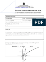 Formulario de Autenticidade e Veracidade de Documentos Por Meio Eletronico Ultimo 1 PDF