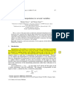 3.0 2000 Polynomial Interpolation in Several Variables SURVEY 25 YEARS PDF