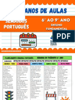 Planos de aulas semanais de Português do 6o ao 9o ano