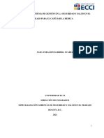 Diseño Del Sistema de Gestión en La Seguridad y Salud en El Trabajo para El CAFÉ BAR LA REBECA PDF