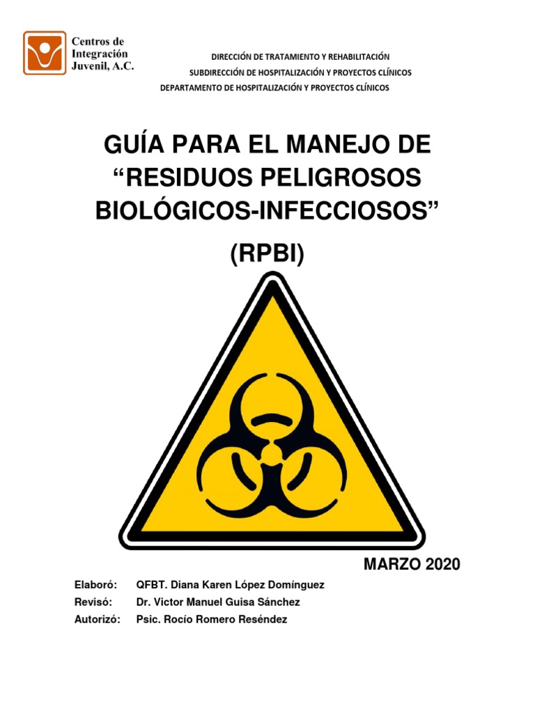 Guia Rpbi 2020 | PDF | Residuos | Hospital