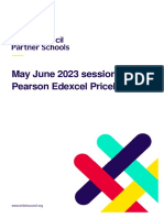 Britishcouncil - Price List-Pearsonedexcel-Mayjune 2023