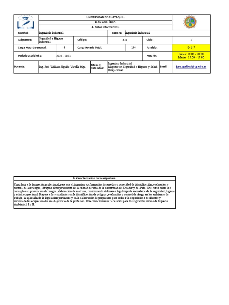 Plan analitico modalidad en linea seg e hig ind gropo 6 7 pdf
