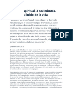 Embrión Espiritual. 3 Nacimientos. Cuidados Al Inicio de La Vida