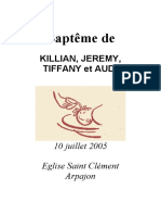 Baptême De: Killian, Jeremy, Tiffany Et Aude