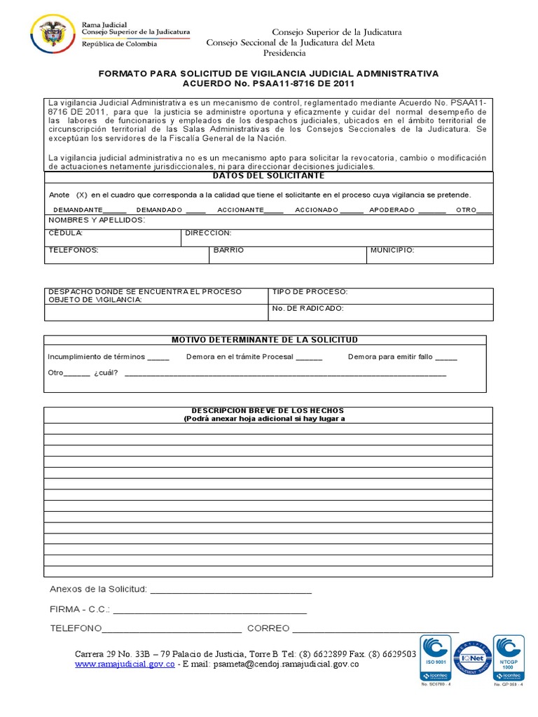 Formato vigilancia pdf ley p blica justicia