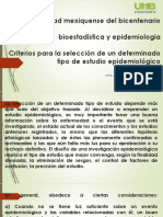 Criterios para La Selección de Un Determinado Tipo de Estudio Epidemiologicojayr