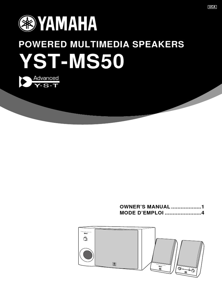 Yamaha PC Speakers YSTMS50 1 PDF Loudspeaker
