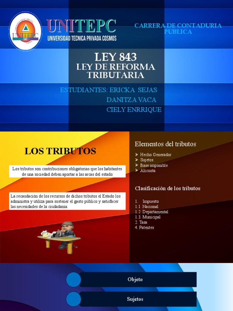 Ley 843: Reforma Tributaria en Bolivia | PDF | Impuestos | Impuesto al ...
