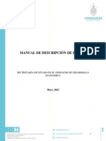 Manual Descripcion de Puestos Secretaria Desarrollo Economico PDF