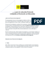 Guia para Redaccion Protocolo Investigacion Doctorado Educacion