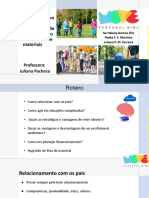 Módulo 06 Aula 02 Relacionamento Com Os Pais e Com As Crianças, Retenção de Alunos, Organização Financeira e Lista de Materiais PDF